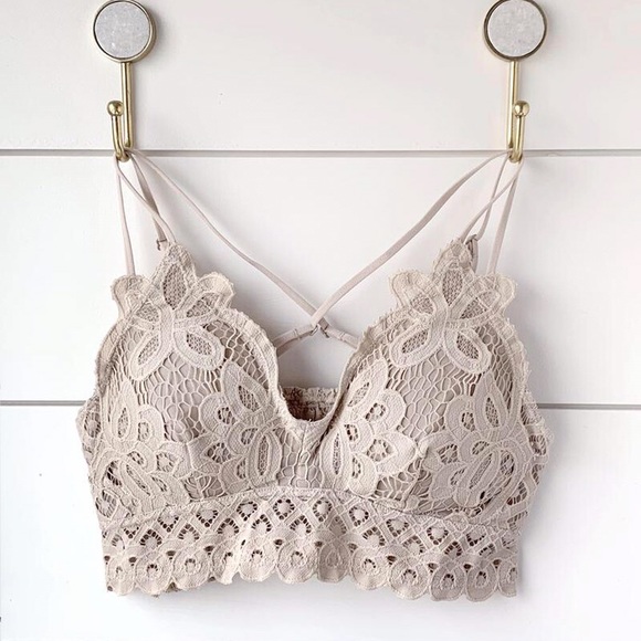 Other - SOLD-Last One-Lace Bralette in Champagne